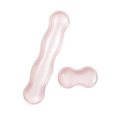 Clear Gel Keyboard Mouse Wrist Rest Set 60%/68%/75% Glitter Pink Support picture