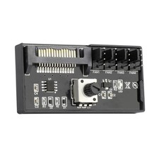 4 Port PWM Fan Controller Hub SATA Powered 12V 60W Adjustable PC Cooling System picture