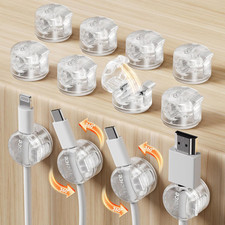12 Pack Locking Spring Cable Clips, Rotatable Cord Organizer with Secure Lock picture