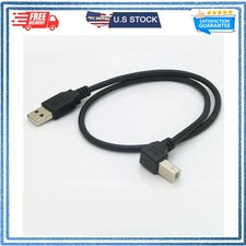 1.6ft USB 2.0 A to B Printer Cable Right Angle High Speed Scanner Cord Down A... picture