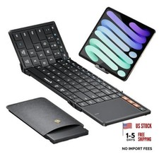 XK01 TP Foldable Keyboard with Touchpad, 0.65 in Keycaps Black picture