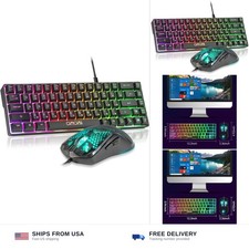 CHONCHOW 60% Gaming Keyboard and Mouse Combo, 68 Keys Wired LED RGB Backlit B... picture