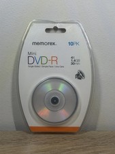 Memorex MINI DVD-R 1 .4 GB 30 Min Single Sided 10 Pack New Sealed  picture