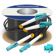 150 Meters Armored Fiber Patch Cable OM3, LC to LC Fiber Optic Cable Cord 10Gb/G picture