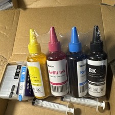 Sealed Majenta Cyan Yellow Blue Inkjet Refill Ink suitable for EPN + 2 cartridge picture