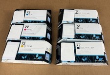 *Lot of 6* HP 72 DesignJet Ink Cartridges 130ml Genuine New Sealed *Ships Fast* picture