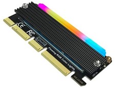 M.2 PCIe NVMe Adapter SSD Expansion Card with RGB Light Bar and Aluminum picture