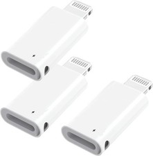 Lightning to USB-C Adapter 3-Pack Fast Charging Data Transfer iPhone Apple picture