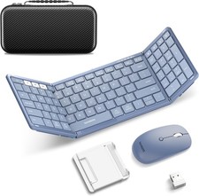 Samsers Folding Bluetooth Keyboard Mouse Combo 2.4Ghz Bluetooth PC iOS Android picture