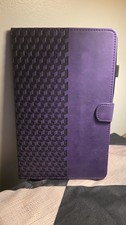 Samsung Galaxy Tab S6 Lite Folio Case Purple Synthetic Leather Card Pocket 10.4