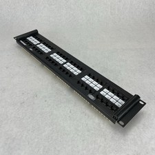 Hubbell P5E48UE SpeedGain C5E+ 2U 48-Port Rack Mountable Patch Untested picture