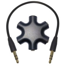 Typheoniks 5-Jack Audio Headphone Splitter 5 Way for 3.5mm 1 pack, Black  picture