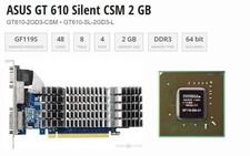 ASUS GT 610 Silent CSM 2GB GDDR5 Graphics Card✅DVI HDMI VGA✅GT610-2GD3-CSM picture