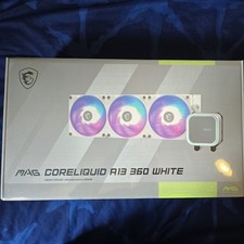 MSI MAG Coreliquid A13 360 White Liquid Cooling RGB Intel AMD BRAND NEW SEALED picture