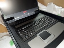 APC Rackmount LCD Console KVM Switch Box w/ Keyboard Touchpad Black/Gray picture