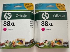 NEW 2 Pack HP Officejet 88 XL Magenta Ink Cartridge Ex. 2011 Factory Sealed picture