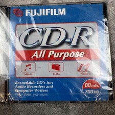Fujifilm CD-R All Purpose 700MB 80min Blank Disc New Sealed Music Data Photos picture