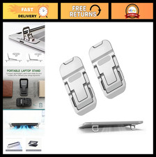2PCS Portable Laptop Stand & Cooling Pad, Foldable Metal Keyboard Holder, Silver picture