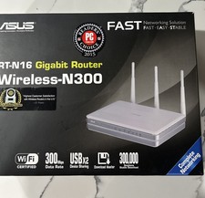 Asus RT-N16 Multi-Functional Gigabit Wireless Router N300 WiFi Hi Speed USB NEW picture