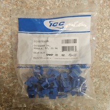 Lot of 17 ICC MODULE CAT 5e Module EZ BLUE IC107E5CBL New  picture