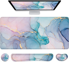 Desk Mat, Mouse Pad with Wrist Rest, 4-In-1 Large Mouse Pads for Desk, Ergonomic picture