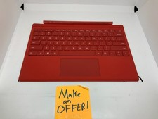 Microsoft 1725 Type Cover Red for Surface Pro 3,4,5,6,7 Backlit Keyboard OEM picture