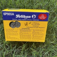 Pelikan 6P955A Black/Red Fabric Spool Ribbon TX Instrument Calculator 8250/8260 picture