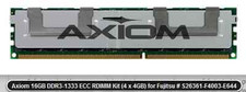 Axiom 16GB DDR3-1333 ECC RDIMM Kit (4 x 4GB) F4003-E644-AX picture