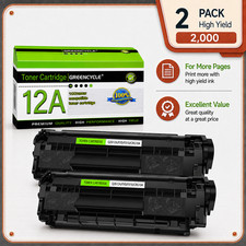 2-PK/PACK Q2612A Toner Cartridge HP 12A LaserJet 1012 1010 1018 1020 3030 3020 picture