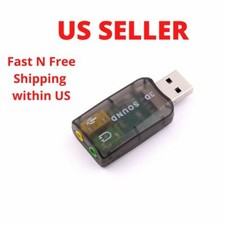 2 Pcs USB 3D Sound Card, 5.1 USB External Stereo picture