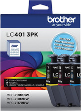 Genuine LC401 Standard Yield 3-Pack Ink Cartridges Â€“ Includes 1 Cartridge Each picture