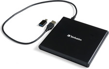External Slimline CD/DVD Writer, USB 2.0, M-DISC, USB-C Adapter picture