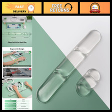 Ergonomic Clear Gel Wrist Rest for Keyboard - Comfortable Silicone Support Pad f picture