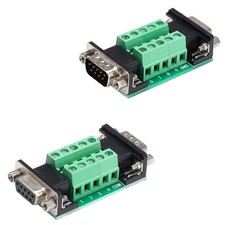 2pcs DB9 Male to Female Terminal Breakout Board RS232 D-SUB Serial to 9pin Po... picture