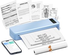 Portable A4 Printer Wireless for Travel, A285M Small Inkless Thermal Printer picture