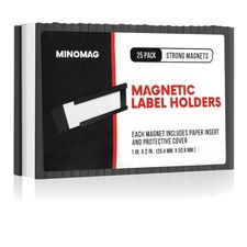 25pcs Magnetic Tool Box Labels 1x2 inches | C Channel Magnetic Label Holders ... picture