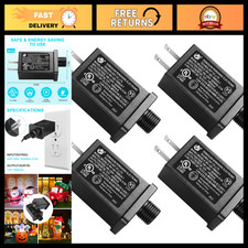 4PCS 12V Power Supply Adapter for Yard Inflatables, LED Lights, Waterproof Trans picture