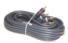 Audio Cable 12FT RCA-M RCA-M Shielded Blue picture