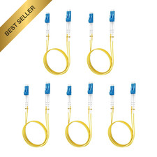 Yonwide LC to LC Fiber Patch Cable 1m 3.28ft 5 Pack OS2 Single Mode Duplex picture