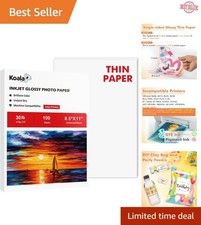 Fast-Drying Glossy Inkjet Paper 30LB, 100 Sheets - Perfect for Creatives picture