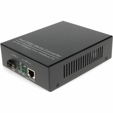 AddOn 10/100/1000Base-TX(RJ-45) to Open SFP Port POE Media Converter picture
