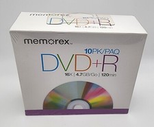 New Memorex 10-PACK DVD-R  Recordable Discs 16X 4.7GB 120Min Sealed picture