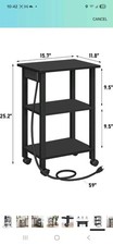 TUTOTAK 3 Tier Printer Stand, Rolling Printer Cart with Power Outlets and USB... picture