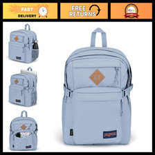 Spacious 15-Inch Laptop Backpack for Travel or Work, Leather Trim, Blue Dusk picture