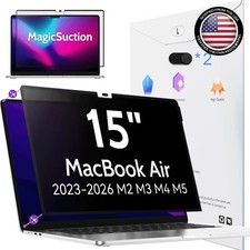 Privacy Screen for MacBook Air 15 Inch 2023-2026 Nano‑Suction Matte Anti-Spy ... picture