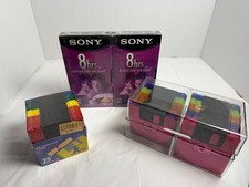 NOS Media Lot Sony VHS T-160 Tapes KHypermedia Floppy Disks Case picture