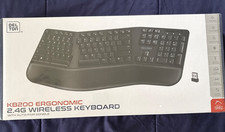 Delton KB200 Ergonomic 2.4G Wireless Keyboard USB Dongle Wrist Rest picture