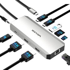 WAVLINK Laptop Docking Station, WAVLINK Docking Station Dual HDMI T09-37 picture