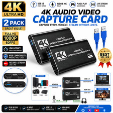 2 Pack 4K HDMI Video Capture Card USB 3.0 1080P 60FPS for OBS PS4 PC picture