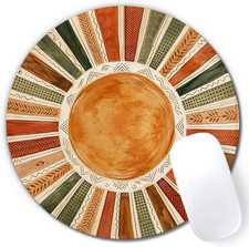 Boho Colorful Sun Sunshine round Mouse Pad 7.9X7.9 picture